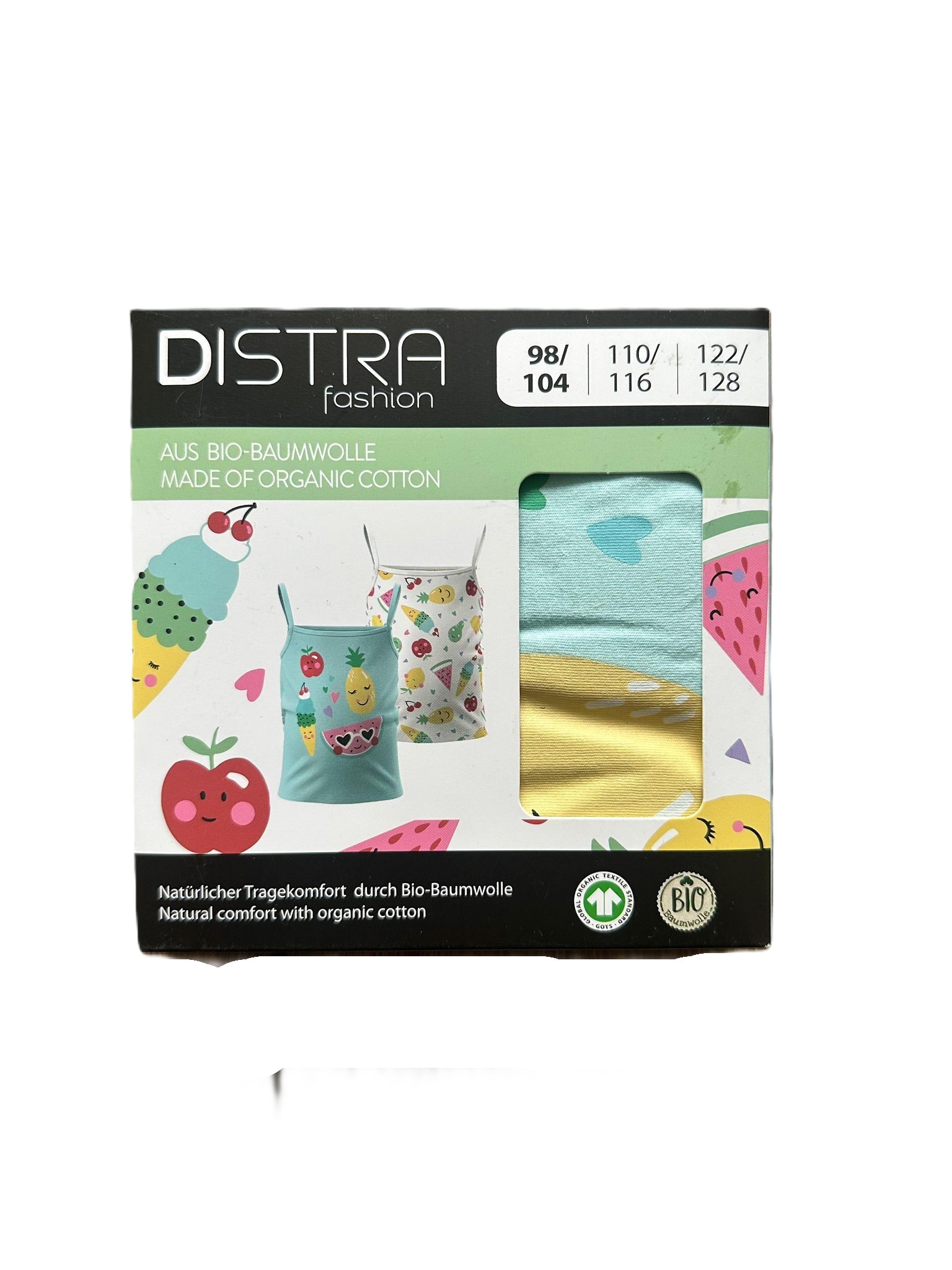 DISTRA Fashion Mädchen Top 2er Set aus Bio-Baumwolle